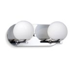 APLIQUE RELLEU 2 luces Cromo apto Led