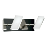 APLIQUE RAYO 2 luces Cromo led