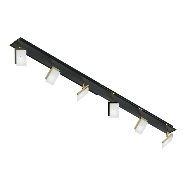 RAYO Sistema negro/oro 6 luces LED