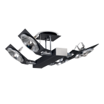 PLAFON 300 4 luces Negro apto led