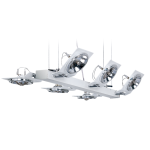 COLGANTE 300 6 luces Acero apto Led