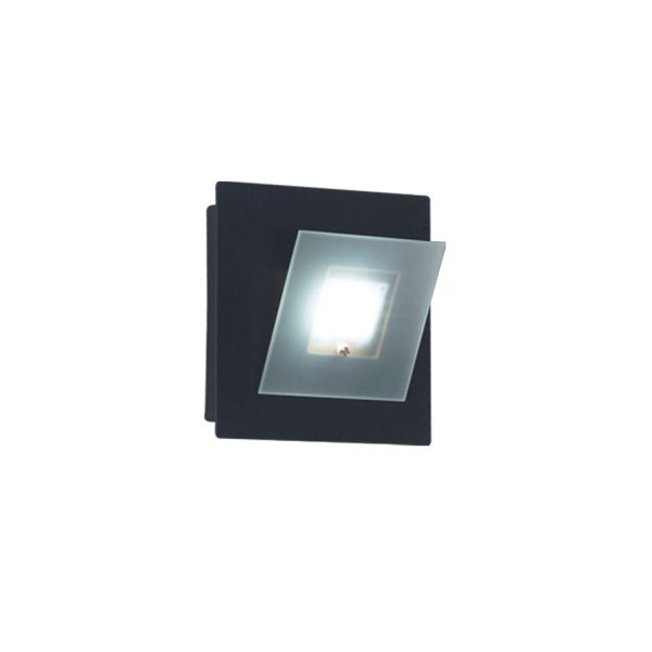 WIT Aplique 1 Luz negro de LED