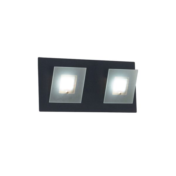 WIT Aplique 2 Luces negro de LED