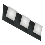 APLIQUE WIT  3 luces Negro led