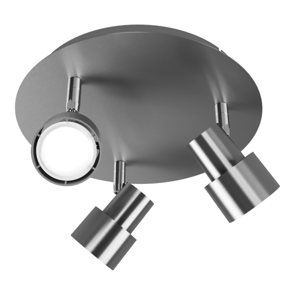 BOA Plafón acero de 3 luces Incluye lámparas de led