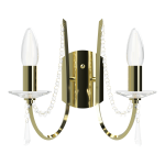 APLIQUE MARISA  2 luces Oro apto Led