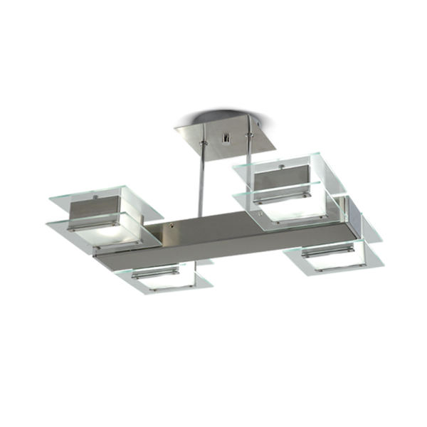 5010-4 Plafon de 4 luces apto lampara led