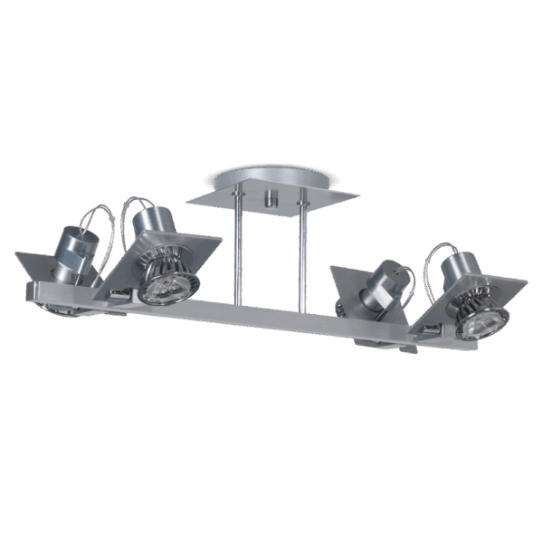 700/4 Plafon 4 luces apto lámparas de Led