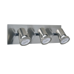 APLIQUE SILVER 3 luces Acero apto led