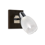 APLIQUE 617 1 luz Wengue/Cromo apto Led