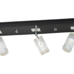 PLAFON 406 3 luces Wengue/Cromo Apto led