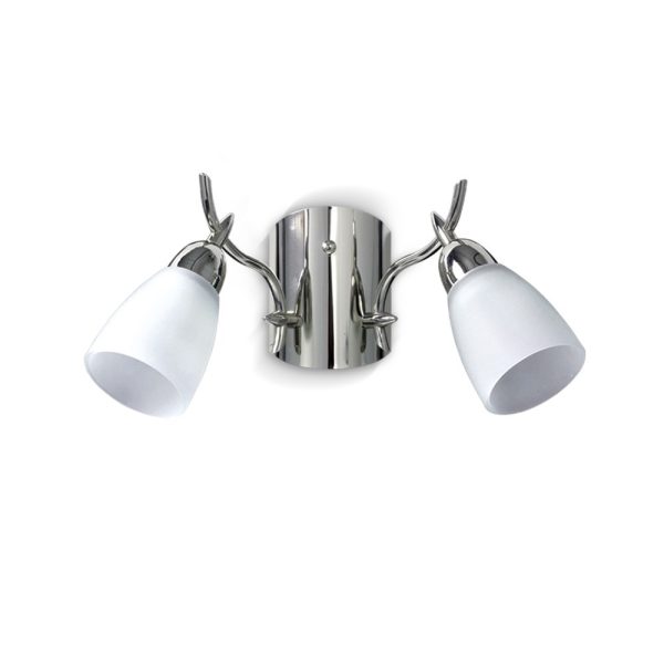 SOL Aplique de 2 luces cromo apto led