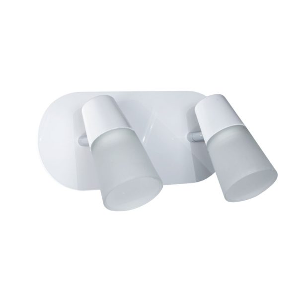 ECO Aplique de 2 luces Blanco apto para Led.