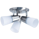 PLAFON ECO 3 luces Acero apto led