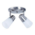 PLAFON ECO 2 luces Acero apto led