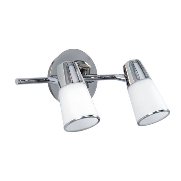 ECO+ Aplique de 2 luces Cromo apto para Led