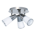 PLAFON ECO+ 3 luces Cromo apto led