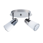 PLAFON ECO+ 2 luces Cromo apto led