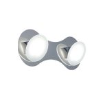 APLIQUE DRON 2 luces Cromo led