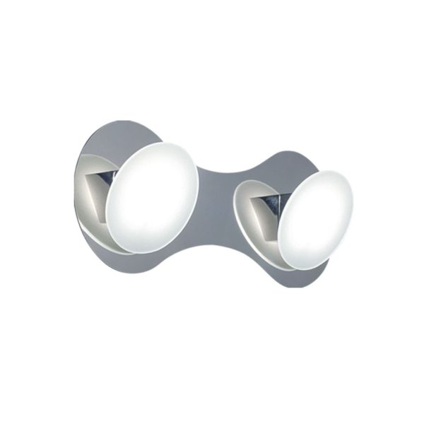 DRON Aplique 2 luces led cromo