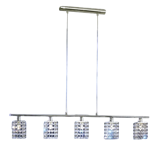 PYTON Colgante de 5 luces apto para lámparas de led