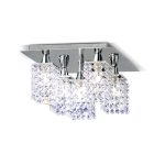 PLAFON PYTON 5 luces Cromo incluye lámparas led