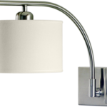 APLIQUE ARCO 1 luz Cromo c/pantalla apto Led.