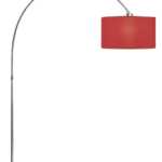 LAMPARA PIE MIRO TELA Cromo c/pantalla apto led