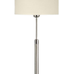 LAMPARA MESA SLIM Acero c/pantalla apto led