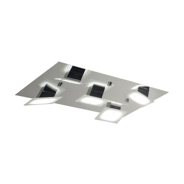 Wit Plafon de 5 luces de Led