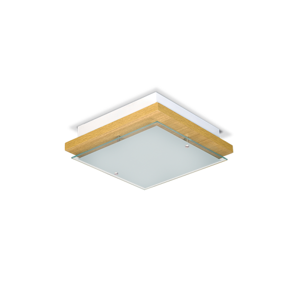 PWS/25 Roble Plafon 2 luces apto para Led