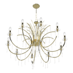 ARAÑA REINA  10 luces Oro apto led