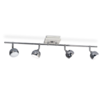 SISTEMA GLOBE  4 luces Cromo/Madera apto Led