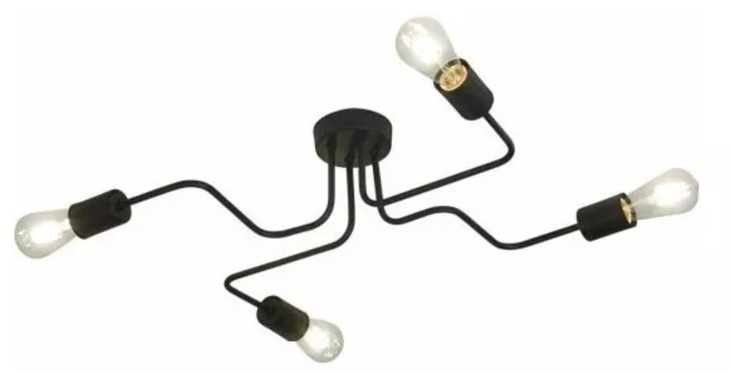 Plafón moderna 4 Luces sin lamparas