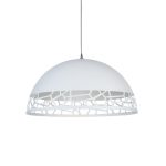 COLGANTE BALI GRANDE 1 luz  Blanco apto led