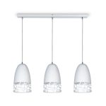 COLGANTE BALI LINEAL 3 luces Blanco apto Led