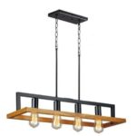 COLGANTE WOODY  4 luces apto led