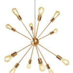 ARAÑA EXPLOSION  12 luces Cobre apta led