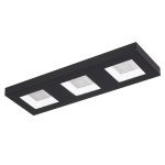 PLAFON FERREROS 3 luces Negro led
