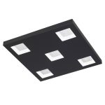 PLAFON FERREROS 5 luces Negro led