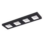 PLAFON FERREROS 4 luces Negro led