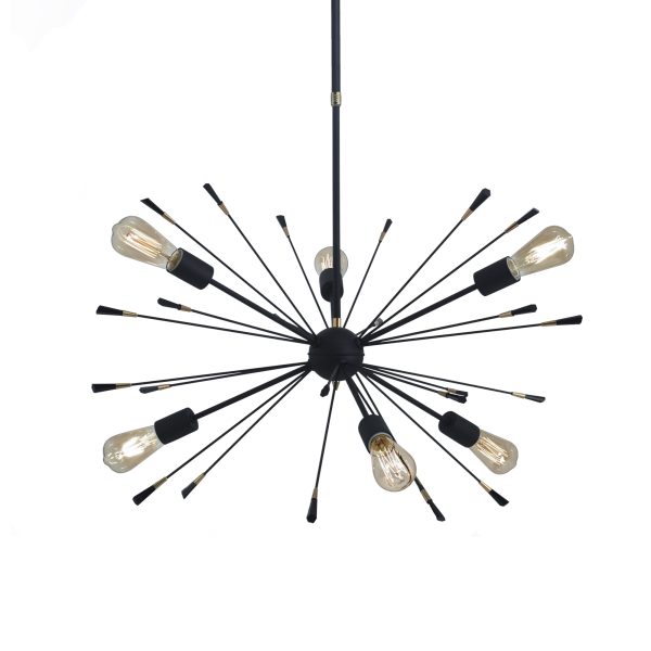 Colgante Explosion 6 luces apto lampara led