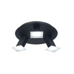 PLAFON WIT 3 luces Negro led