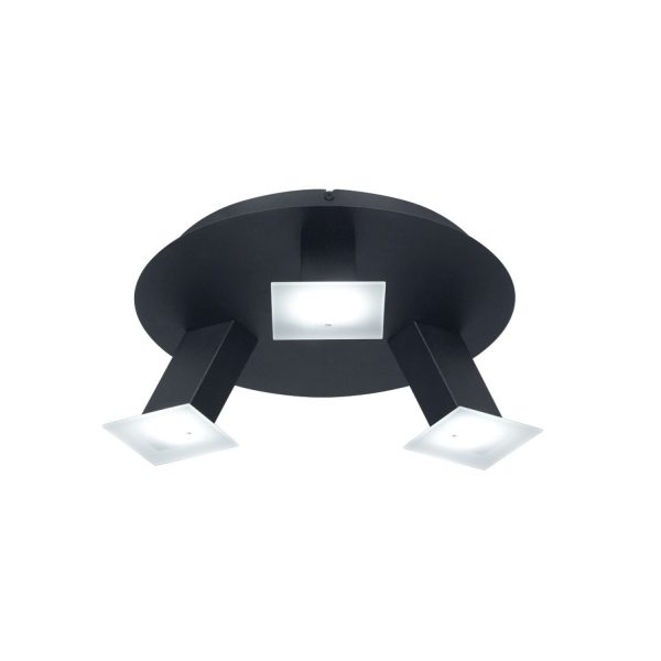 Plafon Wit de 3 luces led negro