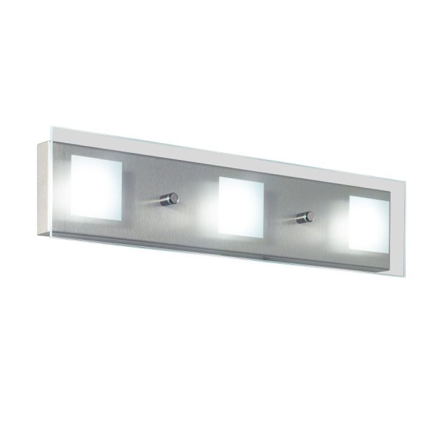 Plafón/Aplique Batti 3 luces de led Acero