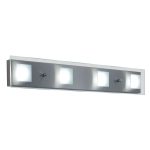 PLAFON/APLIQUE BATTI 4 luces Acero  led