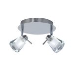 PLAFON UNO 2 luces Cromo apto led