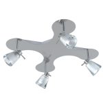 PLAFON UNO  4 luces Cromo apto led