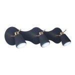 APLIQUE UNO 3 luces Negro apto led