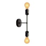 APLIQUE VINTAGE 2 luces Negro  apto led